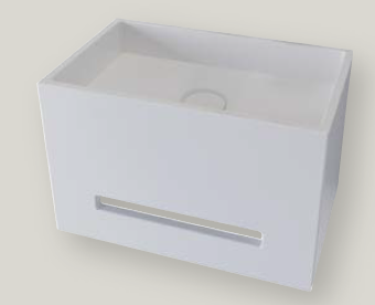 כיור בטון תלוי מלבני 40X25X30 ס״מ במגוון צבעים