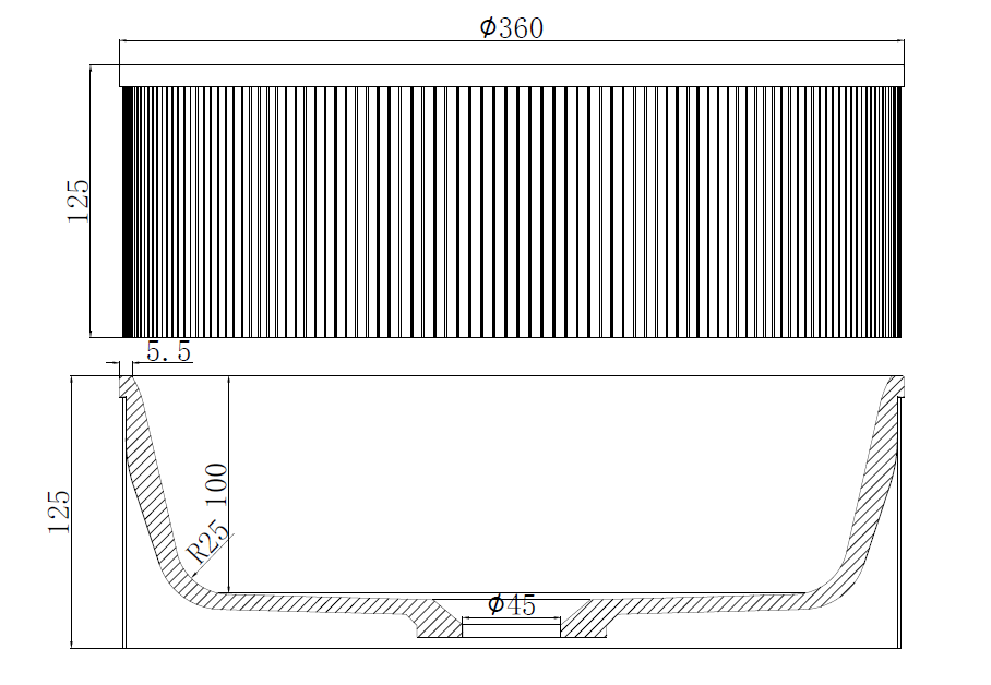כיור קוריאן מונח עגול משולב נירוסטה רוז גולד