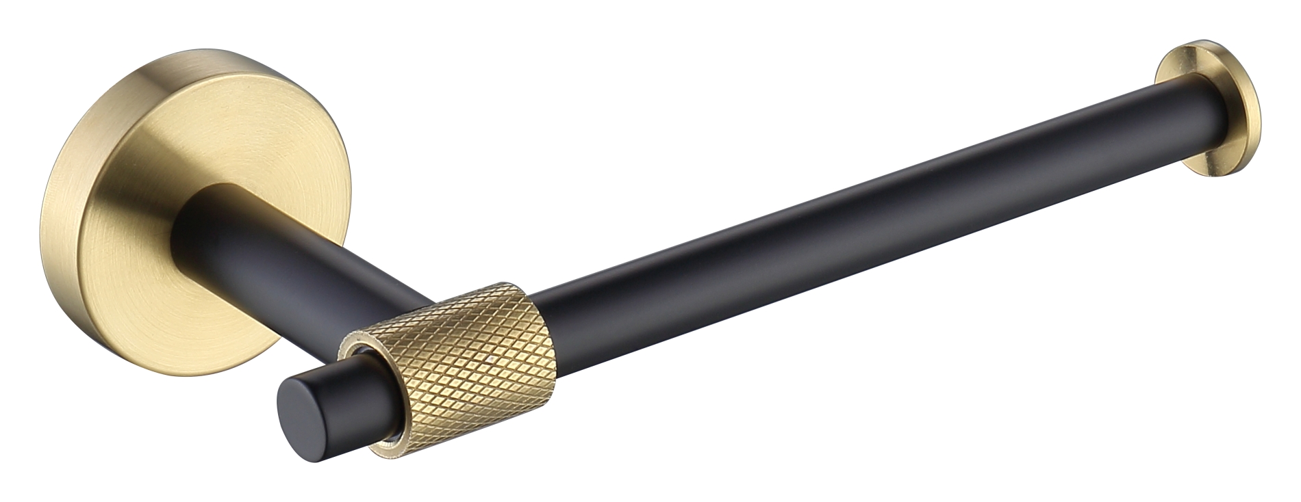 מחזיק נייר טואלט משולב זהב מט ושחור מט דגם שוהם 